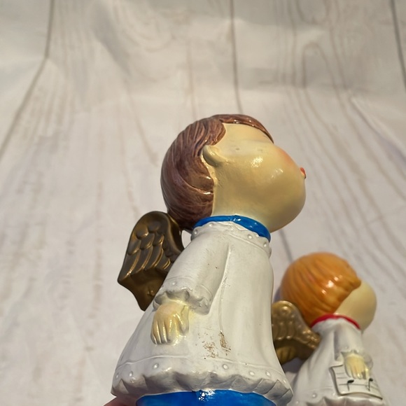 Vintage Star hand painted ceramic pair of kissing angels in Original Box. - Picture 10 of 14